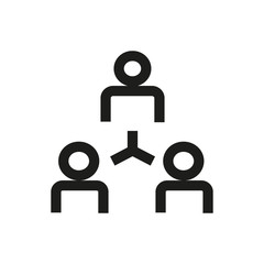 Personal contacts, network line icon