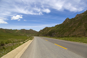 Road in Gansu province, China