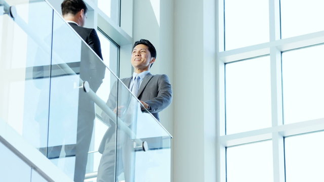 handshake business multi ethnic male female property real estate team meeting 
