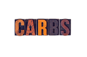 Carbs Concept Isolated Letterpress Type