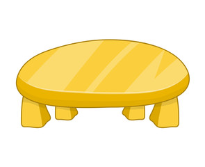 Wooden table isolated illustration