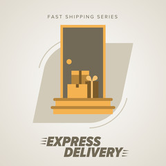 Express Delivery Symbols. Vector illustration.