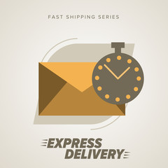 Express Delivery Symbols. Vector illustration.