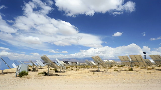 Ivanpah Solar Thermal Power Plant Tower sunlight Mojave Desert USA