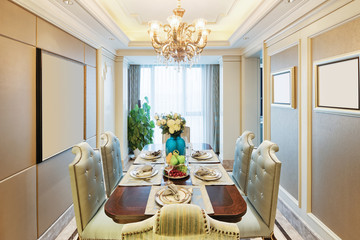 interior of modern dining room