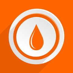 drop orange vector icon