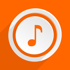 music orange vector icon
