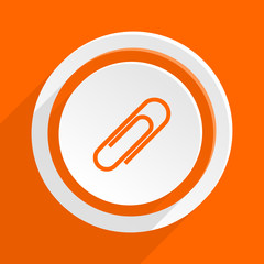 attach orange vector icon