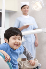 Little boy in dental clinic