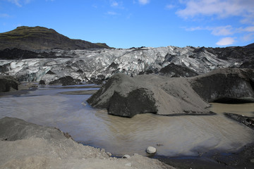 Solheimajokull Glacier in Iceland 