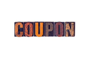 Coupon Concept Isolated Letterpress Type