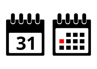 Calendar icon, vector illustration. Flat design style