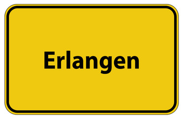 Ortstafel Erlangen in Deutschland