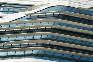 Fototapeta premium Futuristic skyscraper in a cruise ship design