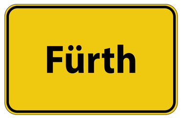 Ortstafel Fürth in Deutschland