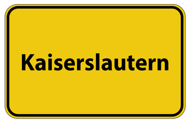 Ortstafel Kaiserslautern in Deutschland
