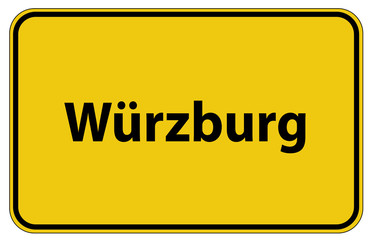 Ortstafel Würzburg in Deutschland