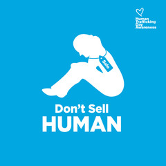 Human Trafficking Vector Template