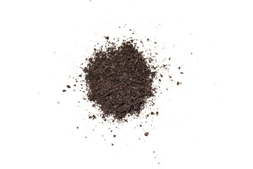 Pile of composition of the iron powder and vermiculite Isolated