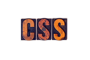 CSS Concept Isolated Letterpress Type
