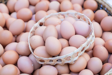 Fresh eggs background