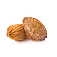 almonds on white background