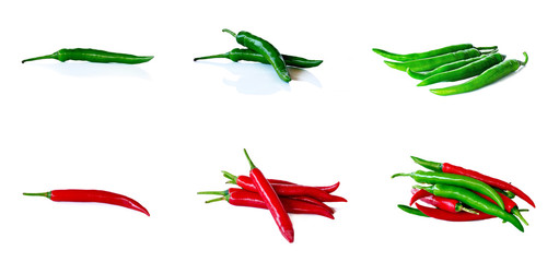 Cayenne pepper isolated on a white background