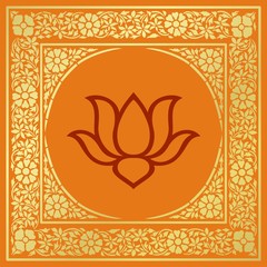 water lily, wedding card design, royal India