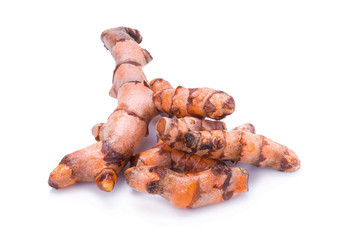 turmeric on white background