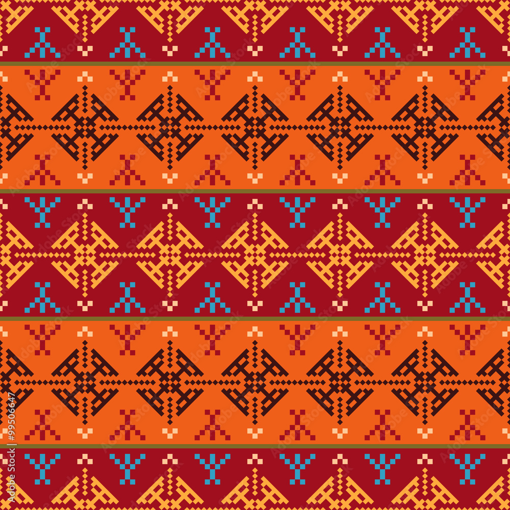 Poster retro style seamless vector pattern