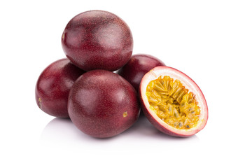 Passion fruit isolated on white background