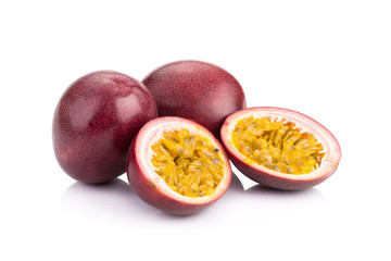 Passion fruit isolated on white background