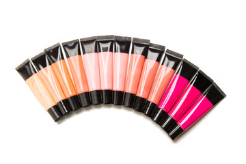 close up of lip gloss tubes