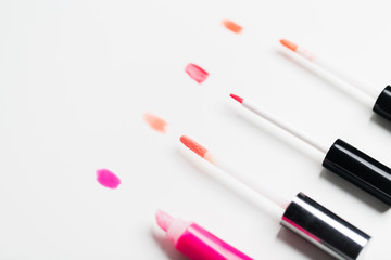 close up of lip gloss tubes