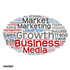 Vector conceptual business marketing word cloud