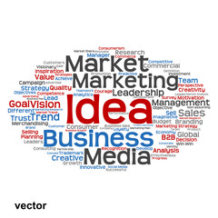 Vector conceptual business marketing word cloud