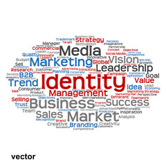 Vector conceptual business marketing word cloud