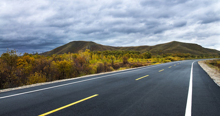 Highway in Inner Mongolia province, China