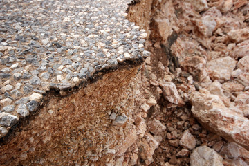 damaged asphalt  