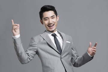 Happy young businessman