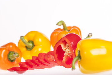 Fresh colorful bell peppers