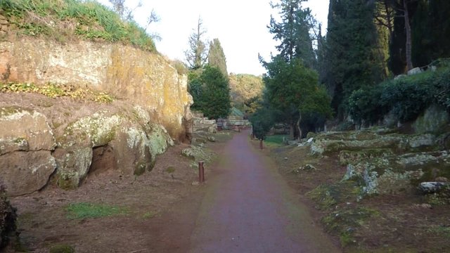 etruscan necropolis near rome italy in the town of cerveteri