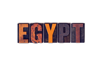 Egypt Concept Isolated Letterpress Type