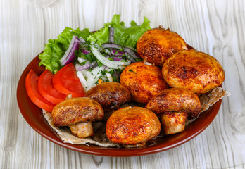 Grilled champignons