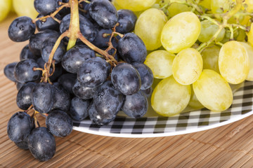 Mix of grapes on a plate