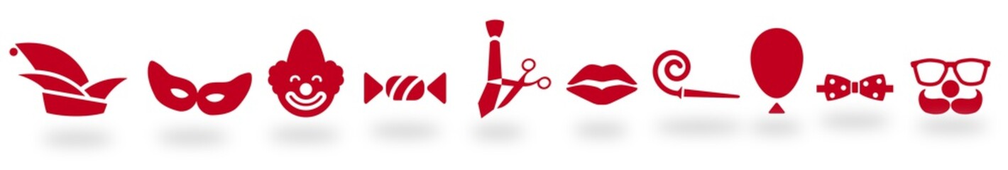 Karneval Piktogramme - Banner