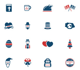 Holidays simply icons