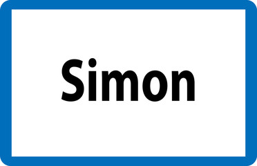 Beliebter Vorname Simon auf österreichischer Ortstafel