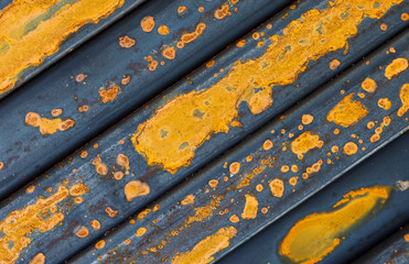 Stack of rusty metal pipes , Rusty pipes.