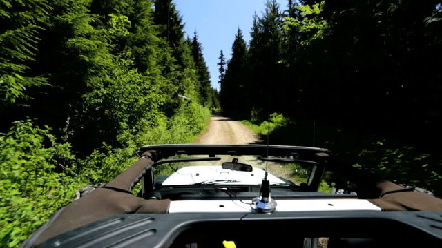 POV land machine vehicle driving Off road journey mountainside 4x4 Canada